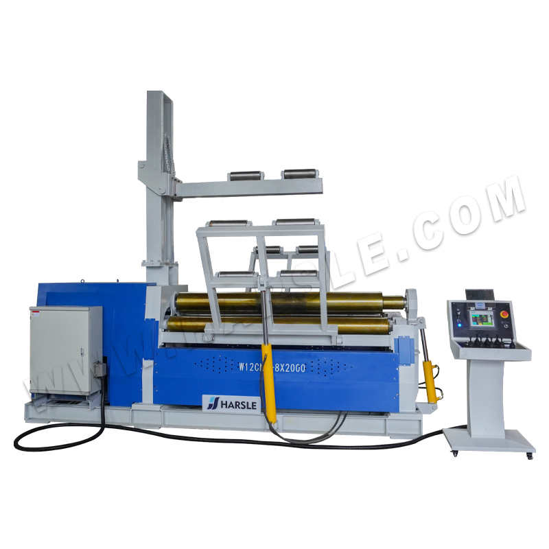 W12-8X2000 4-roller Rolling Machine with Side and Vertical Support