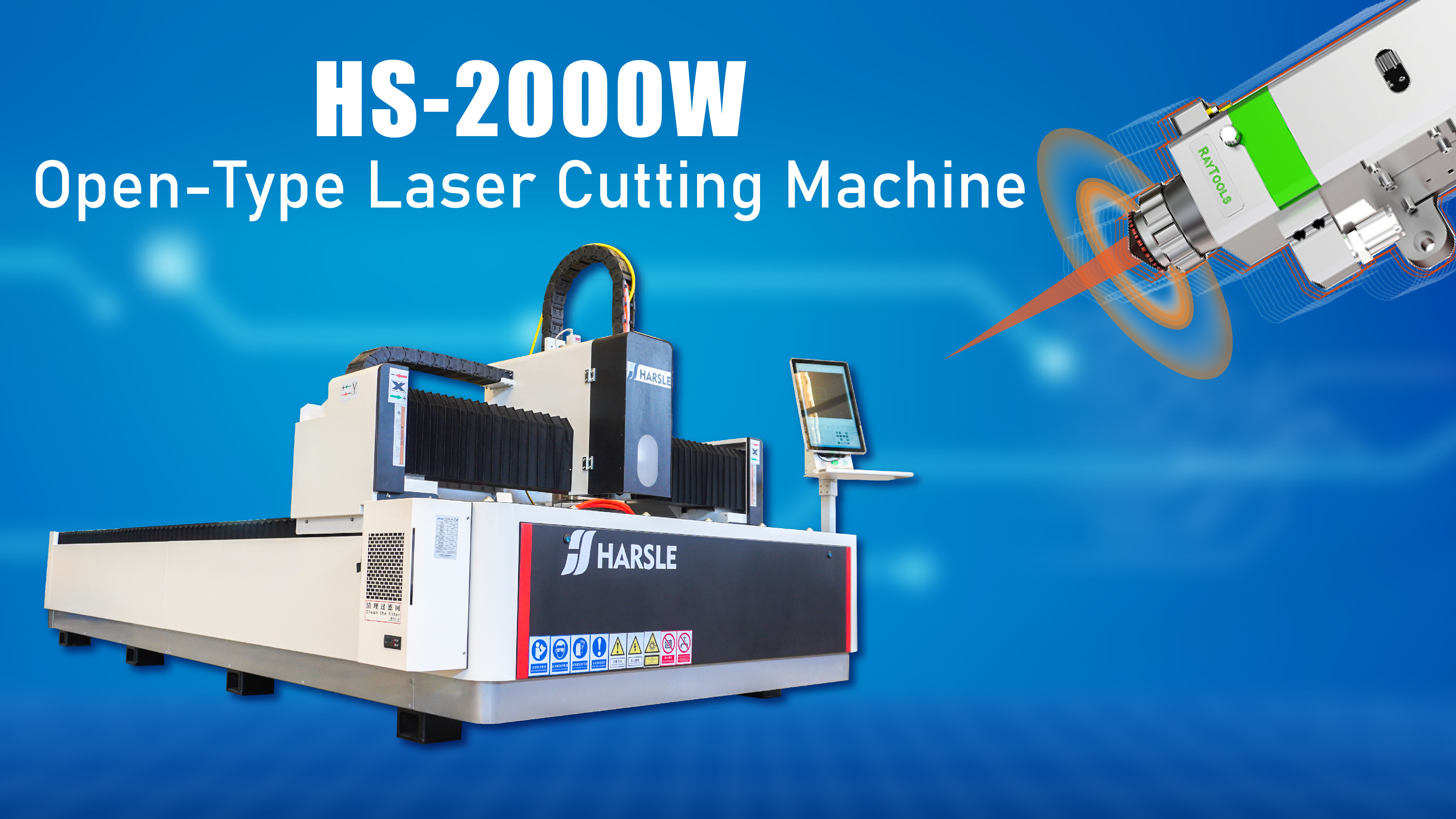 Hs 2000w Open Type Metal Fiber Laser Cutting Machine From China Manufacturer Harsle 6276