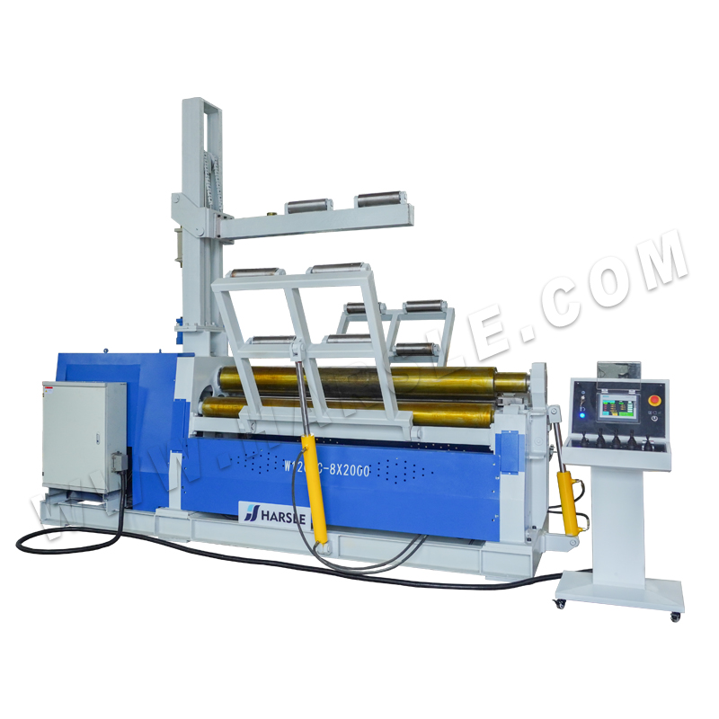 W12-8X2000 4-roller Rolling Machine with Side and Vertical Support