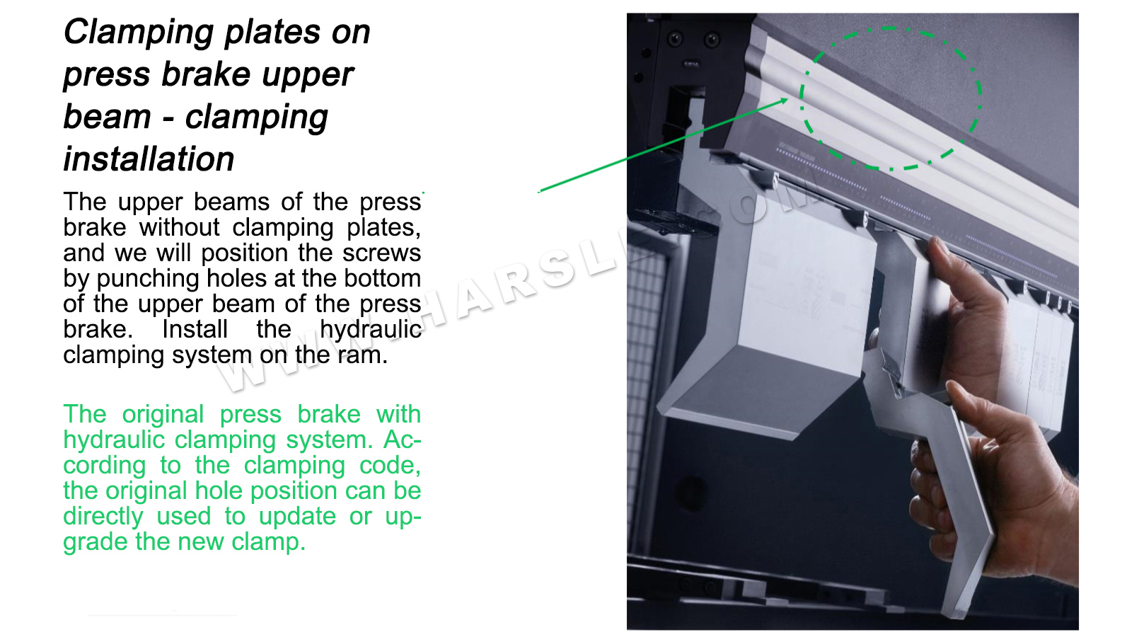 Advantages of CNC Press Brake Tooling Hydraulic Clamping System HARSLE